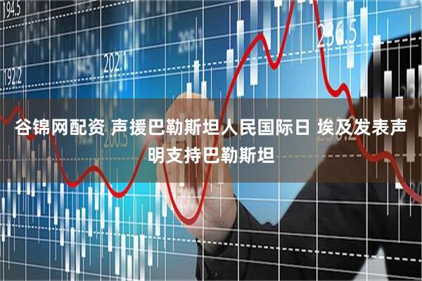 谷锦网配资 声援巴勒斯坦人民国际日 埃及发表声明支持巴勒斯坦