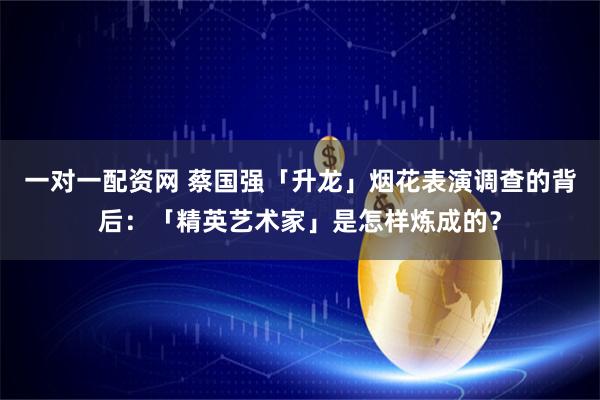 一对一配资网 蔡国强「升龙」烟花表演调查的背后：「精英艺术家」是怎样炼成的？